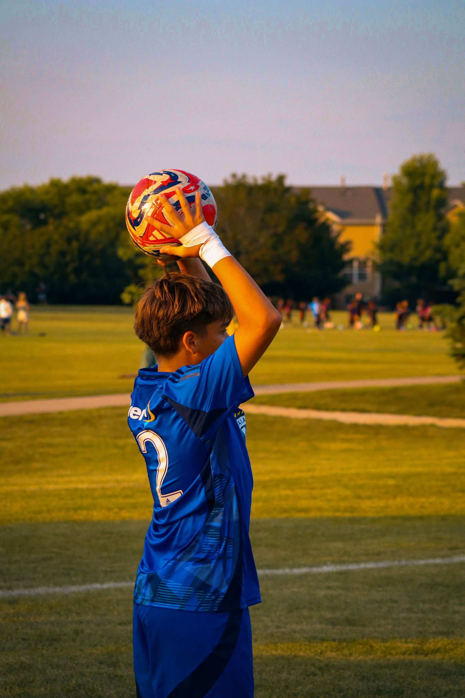 Soccer player on a field